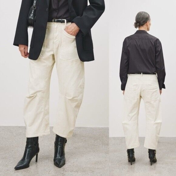 Nili Lotan Shon Winter White Corduroy Pants 2 NWT $450 - Picture 2 of 8